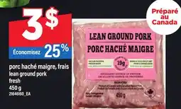Maxi PORC HACHÉ MAIGRE, FRAIS LEAN GROUND PORK, 450 g offer