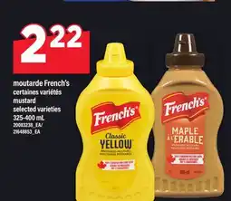Maxi MOUTARDE FRENCH'S | MUSTARD, 325-400 ML offer