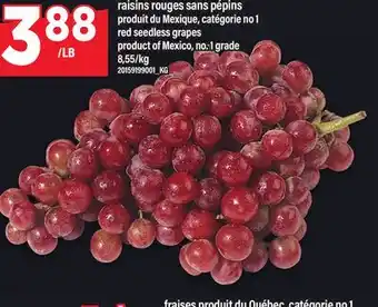 Maxi RAISINS ROUGES SANS PÉPINS | RED SEEDLESS GRAPES offer