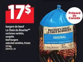 Maxi BURGERS DE BŒUF LE CHOIX DU BOUCHER | BEEF BURGERS, 1,13 KG offer