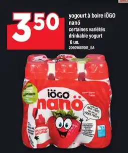 Maxi YOGOURT À BOIRE IÖGO NANÖ | DRINKABLE YOGURT, 6 UN offer