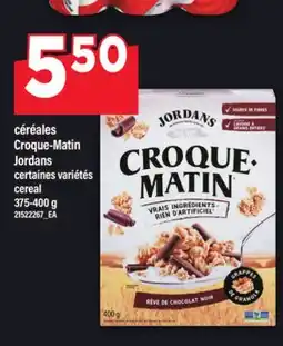 Maxi CÉRÉALES CROQUE-MATIN JORDANS | CEREAL, 375-400 G offer