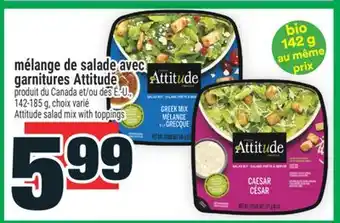Super C mélange de salade avec garnitures Attitude | Attitude salad mix with toppings offer