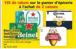 Super C Bière Corona, Stella Artois, Heineken | beer offer