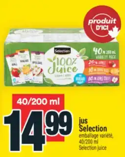 Super C JUS SELECTION | SELECTION JUICE offer