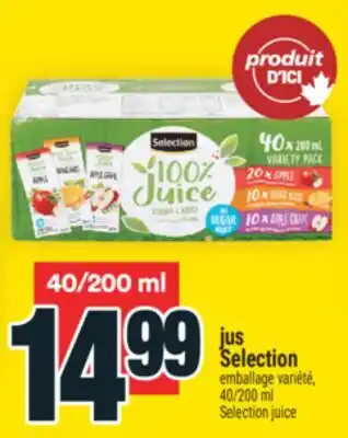 Super C JUS SELECTION | SELECTION JUICE offer