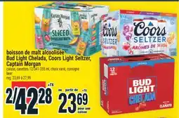 Super C boisson de malt alcoolisée Bud Light Chelada, Coors Light Seltzer, Captain Morgan | beer offer