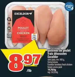 Super C poitrines de poulet frais désossées Exceldor | Exceldor boneless fresh chicken breast offer