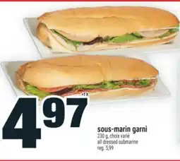 Super C sous-marin garni | all dressed submarine offer