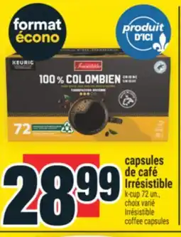 Super C capsules de café Irrésistible | Irrésistible coffee capsules offer