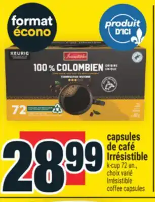 Super C capsules de café Irrésistible | Irrésistible coffee capsules offer
