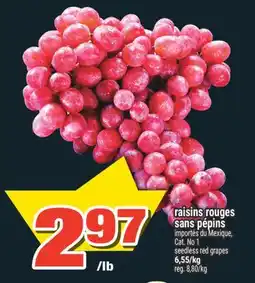 Super C raisins rouges sans pépins | seedless red grapes offer