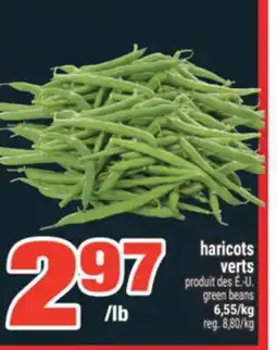 Super C haricots verts | green beans offer