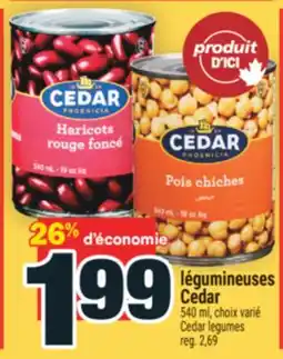 Super C légumineuses Cedar | Cedar legumes offer