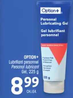 Uniprix OPTION+ Lubrifiant personnel/Personal lubricant Gel offer