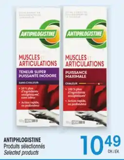 Uniprix ANTIPHLOGISTINE Produits sélectionnés/Selected products offer