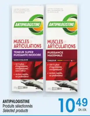 Uniprix ANTIPHLOGISTINE Produits sélectionnés/Selected products offer