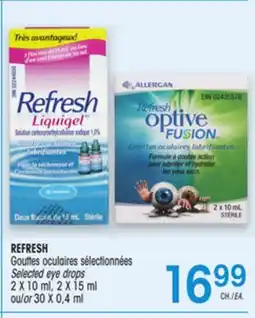 Uniprix REFRESH Gouttes oculaires sélectionnées/Selected eye drops offer