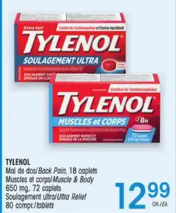 Uniprix TYLENOL Mal de dos Muscles et corps Soulagement ultra /Back Pain Muscle & Body Ultra Relief offer