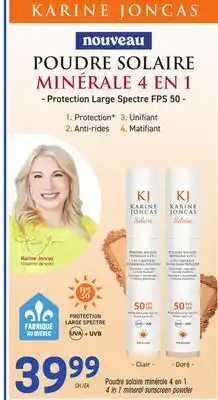 Uniprix KARINE JONCAS Poudre solaire minérale 4 en 1/4 in 1 mineral sunscreen powder offer