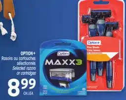 Uniprix OPTION+ Rasoirs ou cartouches sélectionnés/Selected razors or cartridges offer