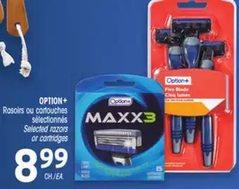 Uniprix OPTION+ Rasoirs ou cartouches sélectionnés/Selected razors or cartridges offer