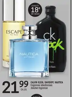 Uniprix CALVIN KLEIN, DAVIDOFF, NAUTICA Fragrances sélectionnées/Selected fragrances offer