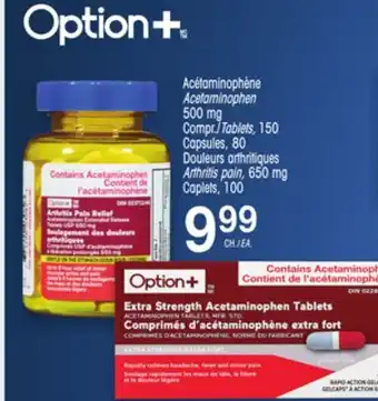 Uniprix Option+ Acétaminophène / Acetaminophen,Douleurs arthritiques /Arthritis pain offer