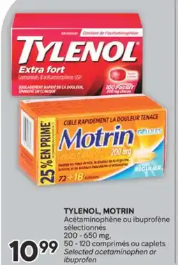Brunet TYLENOL, MOTRIN Acétaminophène ibuprofène sélectionnés offer