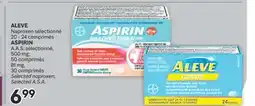 Brunet ALEVE Naproxen sélectionné, ASPIRIN A.A.S. sélectionné offer