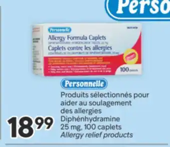 Brunet PERSONNELLE Produits sélectionnés pour aider au soulagement des allergies Diphénhydramine 25 mg offer