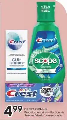 Brunet CREST, ORAL-B Produits dentaires sélectionnés offer