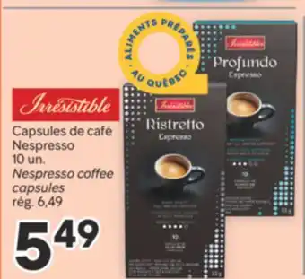 Brunet IRRESISTIBLE Capsules de café Nespresso offer
