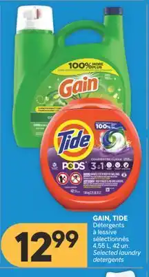 Brunet GAIN, TIDE Détergents à lessive sélectionnés offer