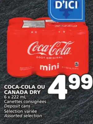 Marché Bonichoix COCA-COLA OR CANADA DRY offer