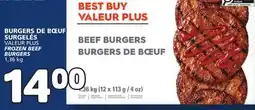 Marché Bonichoix VALEUR PLUS FROZEN BEEF BURGERS offer