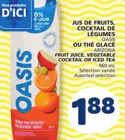 Marché Bonichoix ARIZONA FRUIT JUICE, VEGETABLE COCKTAIL OR ICED TEA offer