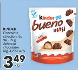 Brunet KINDER Chocolats sélectionnés offer