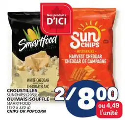 Marché Bonichoix SUNCHIPS (205 g) SMARTFOOD (150 to 220 g) CHIPS OR POPCORN offer