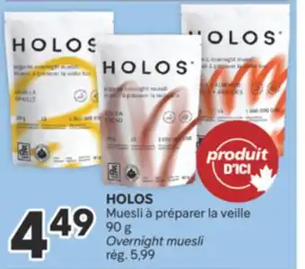 Brunet HOLOS Muesli à préparer la veille offer