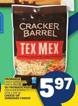 Marché Bonichoix CRACKER BARREL CHEESE (340 or 400 g) OR SHREDDED CHEESE (250 to 320 g) offer