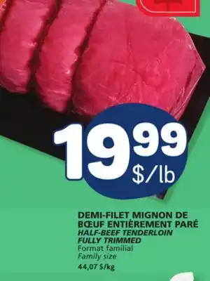 Marché Bonichoix HALF-BEEF TENDERLOIN FULLY TRIMMED offer