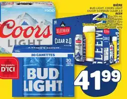 Marché Bonichoix COORS LIGHT, BUD LIGHT, OR SLEEMAN CLEAR 2.0 BEER offer