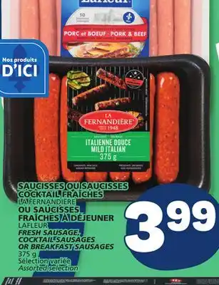 Marché Bonichoix LAFLEUR FRESH SAUSAGE, COCKTAIL SAUSAGES OR BREAKFAST SAUSAGES offer