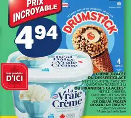 Marché Bonichoix NESTLÉ, CHRISTIE, CADBURY, LIFE SAVERS ICE CREAM, FROZEN DESSERT OR TREATS offer