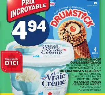 Marché Bonichoix NESTLÉ, CHRISTIE, CADBURY, LIFE SAVERS ICE CREAM, FROZEN DESSERT OR TREATS offer
