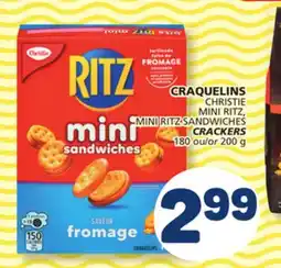 Marché Bonichoix CHRISTIE MINI RITZ, MINI RITZ SANDWICHES CRACKERS offer