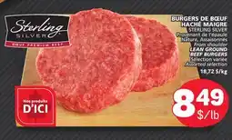 Marché Bonichoix STERLING SILVER From shoulder LEAN GROUND BEEF BURGERS offer