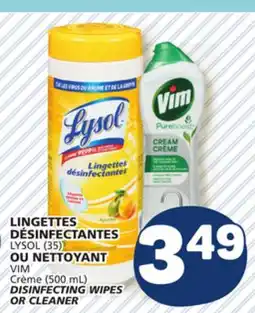 Marché Bonichoix Lysol or Vim DISINFECTING WIPES OR CLEANER offer