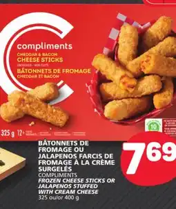 Marché Bonichoix COMPLIMENTS FROZEN CHEESE STICKS OR JALAPENOS STUFFED WITH CREAM CHEESE offer